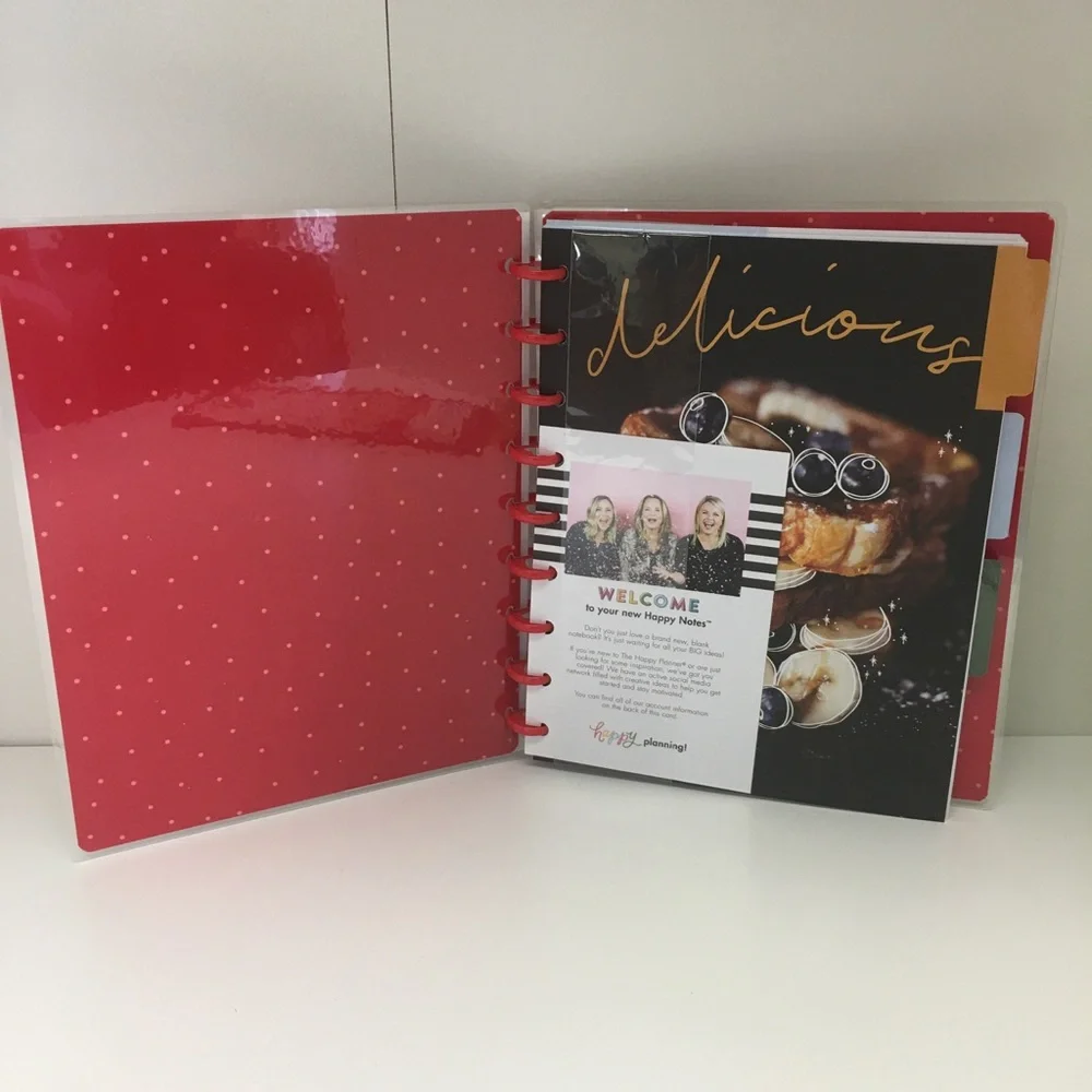 NEW The Happy Planner Foodie Lot! Classic Happy Notes & Accessory Book